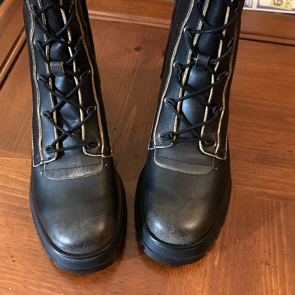 Franco Sarto Black ‘Jasper’ Lace-Up Boots - Picture 5 of 15